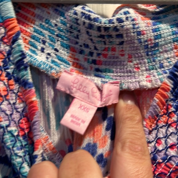 Lilly Pulitzer Joelle Smocked Tassel Trim Dress XXS - Picture 3 of 9